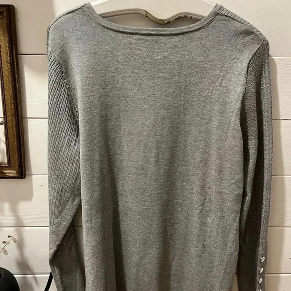 CLAIRE FRANCE Gray knit sweater size 2x - Picture 8 of 8